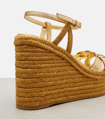 Espadrilles compensées VLogo 120 en cuir | Valentino Garavani