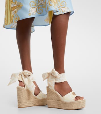 Espadrille-Sandalen 120 aus Leder | Versace