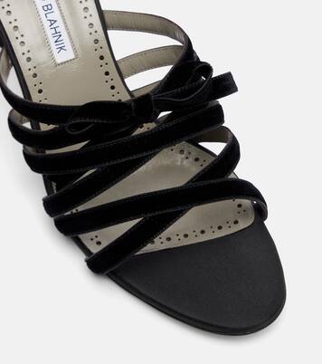 Clementel 70 velvet mules | Manolo Blahnik