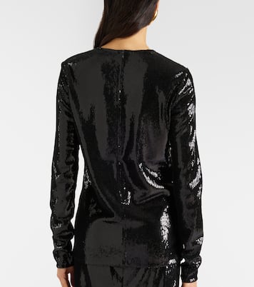 Top aus Jersey mit Pailletten | Toteme