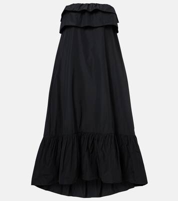 Vestido de cóctel de lona escalonado | Saint Laurent