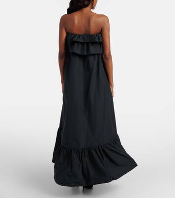 Vestido de cóctel de lona escalonado | Saint Laurent