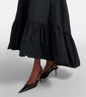 Vestido de cóctel de lona escalonado | Saint Laurent