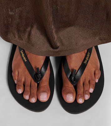 Pool leather thong sandals | Saint Laurent