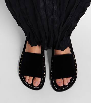 Studded velvet slides | Toteme