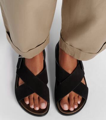 Sandales slingback Buckle en daim | The Row