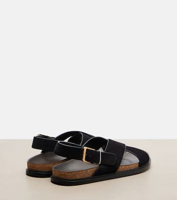 Sandales slingback Buckle en daim | The Row