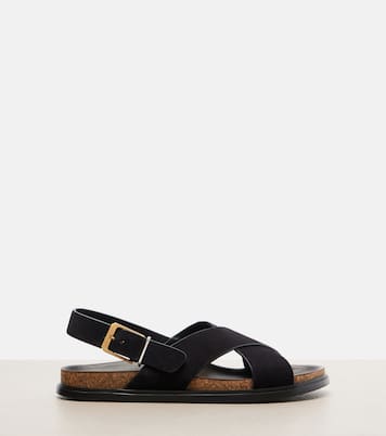 Sandales slingback Buckle en daim | The Row