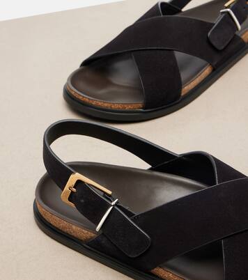 Sandales slingback Buckle en daim | The Row