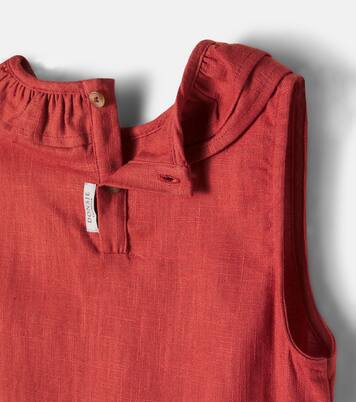 Michelle ruffled linen and cotton dress | Donsje