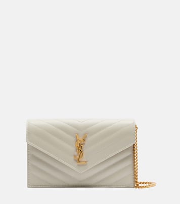 Cassandre Envelope leather wallet on chain | Saint Laurent
