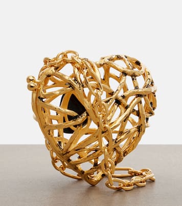 Heart embellished clutch | Saint Laurent