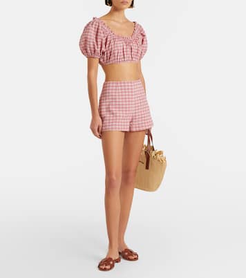 Shorts Lila in cotone a quadri | Faithfull