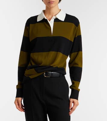 Corinna striped cotton polo shirt | Proenza Schouler