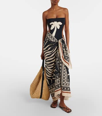 프린트 코튼 비치 커버업 | Johanna Ortiz