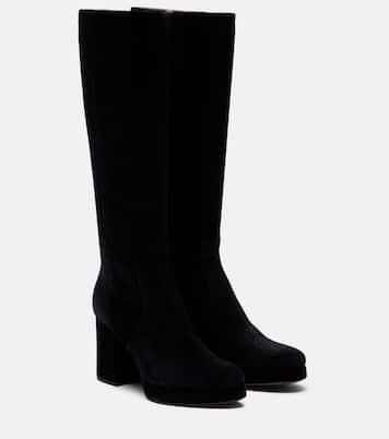 Fawcette VLogo suede knee-high boots | Valentino Garavani