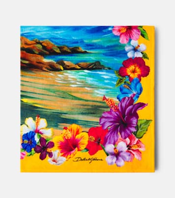 Printed cotton terry beach towel | Dolce&Gabbana Casa