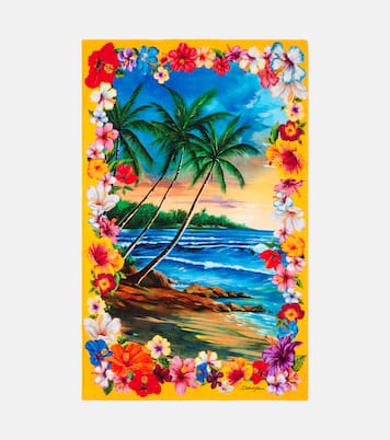 Printed cotton terry beach towel | Dolce&Gabbana Casa