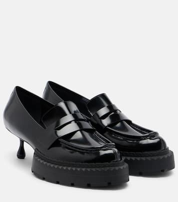 x Jimmy Choo leather loafer pumps | Noir Kei Ninomiya