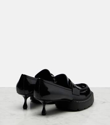x Jimmy Choo leather loafer pumps | Noir Kei Ninomiya