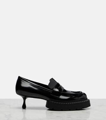 x Jimmy Choo leather loafer pumps | Noir Kei Ninomiya