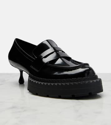 x Jimmy Choo leather loafer pumps | Noir Kei Ninomiya