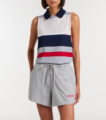 Striped cotton jersey sweatshirt | Versace