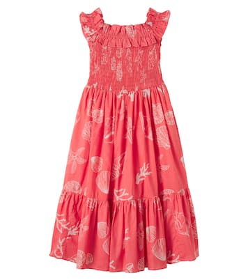 Suzanne printed ruffled cotton dress | Poupette St Barth Kids