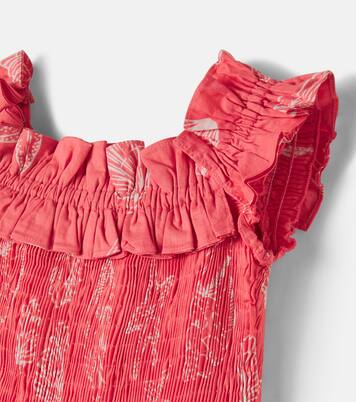 Suzanne printed ruffled cotton dress | Poupette St Barth Kids