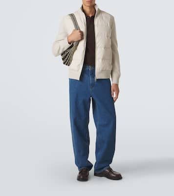 Tricot down-paneled virgin wool cardigan | Moncler