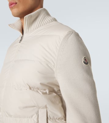 Tricot down-paneled virgin wool cardigan | Moncler