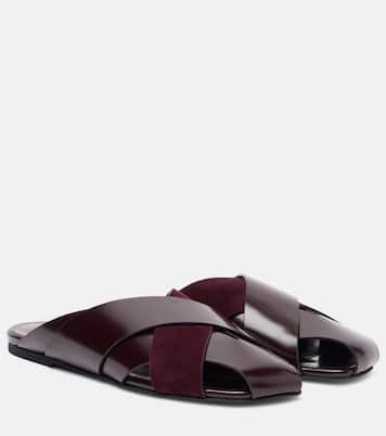 Slant leather sandals | Proenza Schouler