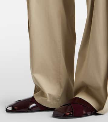Slant leather sandals | Proenza Schouler
