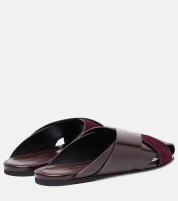 Slant leather sandals | Proenza Schouler
