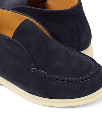 Ankle Boots Open Walk aus Veloursleder | Loro Piana Kids