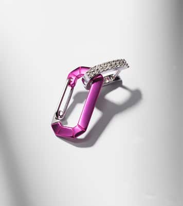 Einzelner Ohrring Chiara aus 18kt Weißgold mit Diamanten | Eéra