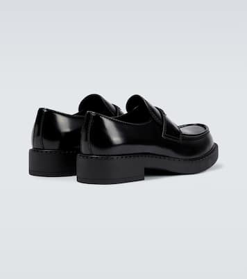 Brushed leather loafers | Prada