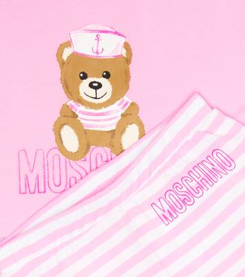 Baby cotton-blend T-shirt and leggings set | Moschino Kids