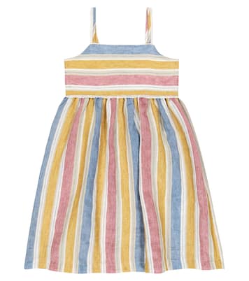 Striped linen-blend dress | Il Gufo