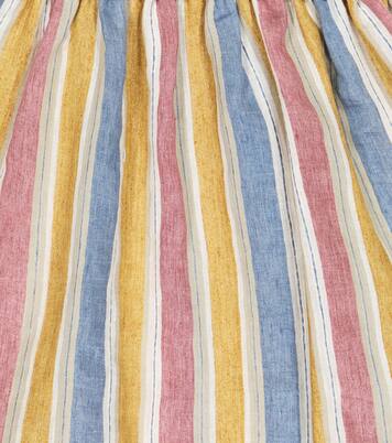 Striped linen-blend dress | Il Gufo