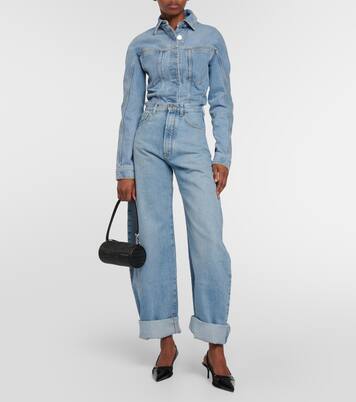 Tube perforated leather shoulder bag | Alaïa