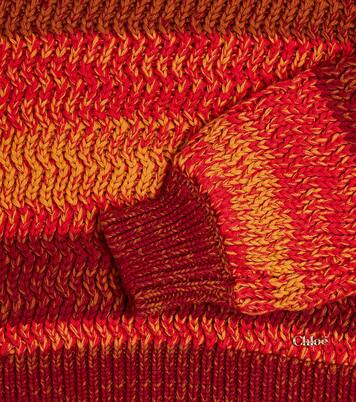 Striped cotton and wool sweater | Chloé Kids