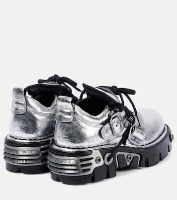 x New Rock embellished leather boots | Rabanne