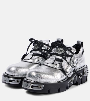 x New Rock embellished leather boots | Rabanne