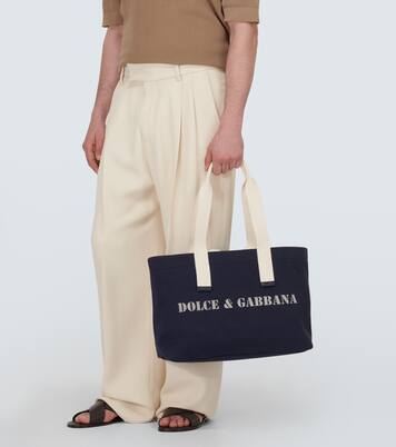 Tote Bag aus Canvas mit Leder | Dolce&Gabbana