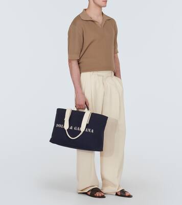Tote Bag aus Canvas mit Leder | Dolce&Gabbana