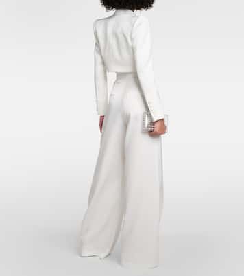 Cropped-Blazer aus Satin | Alex Perry