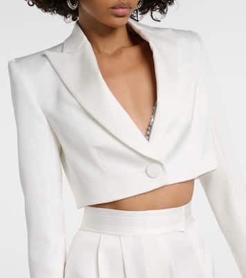 Cropped-Blazer aus Satin | Alex Perry