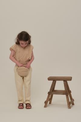 Pantaloni Celeste in cotone | C'era Una Volta