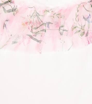 Ruffled cotton blend T-shirt | Monnalisa